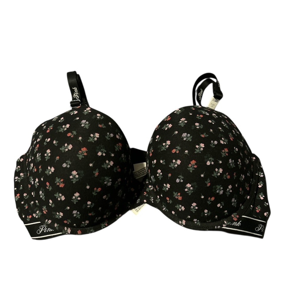NWT Victoria’s Secret Pink Wear Everywhere Push-Up Floral Size 36DD - Picture 1 of 8